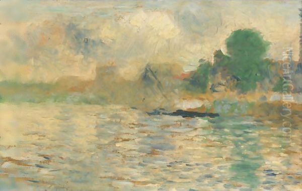 Berge De La Seine Oil Painting by Georges Seurat