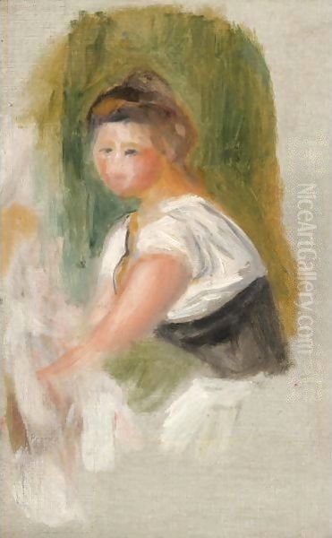 Jeune Femme Oil Painting by Pierre Auguste Renoir