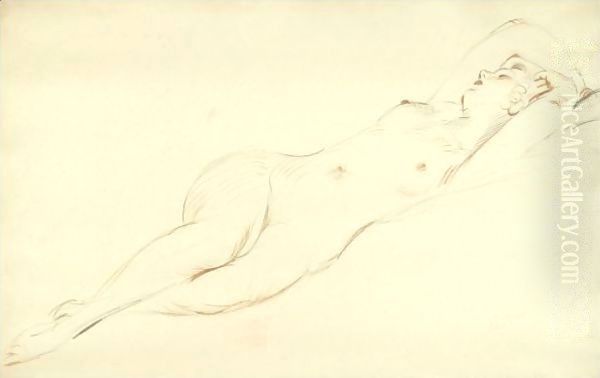 Nu Endormi Oil Painting by Paul Cesar Helleu