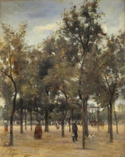 L'Esplanade Des Invalides Oil Painting by Stanislas Lepine