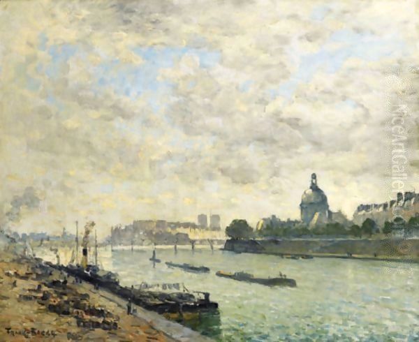 Les Quais De Seine A Paris Oil Painting by Frank Myers Boggs