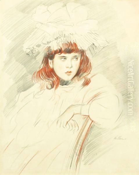 Portrait D'Ellen Oil Painting by Paul Cesar Helleu