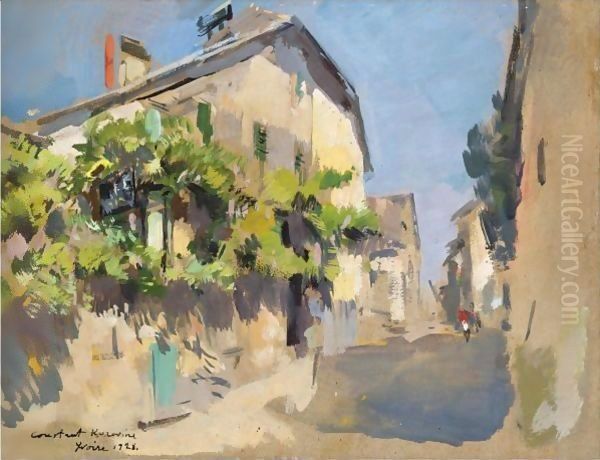 View Of Yvoire Oil Painting by Konstantin Alexeievitch Korovin