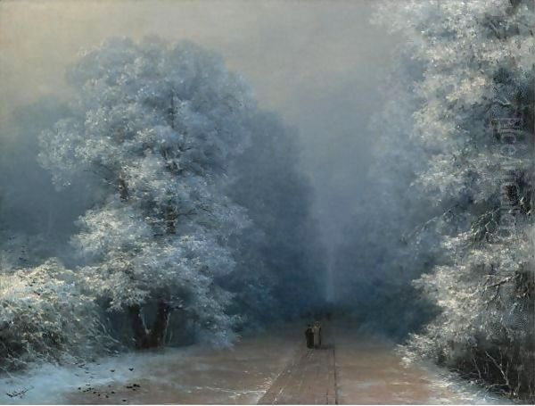 Winter Landscape Oil Painting by Ivan Konstantinovich Aivazovsky