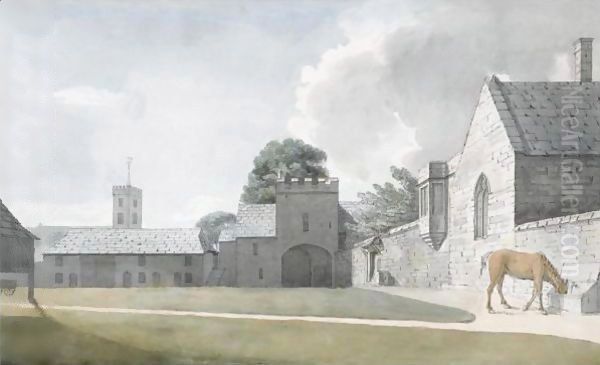 Ripley Hall, Yorkshire Oil Painting by Moses Griffith