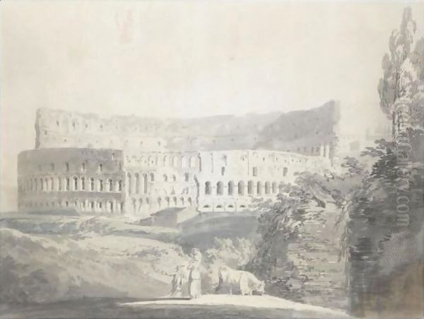 View Of The Colosseum, Rome Oil Painting by Joseph Mallord William Turner