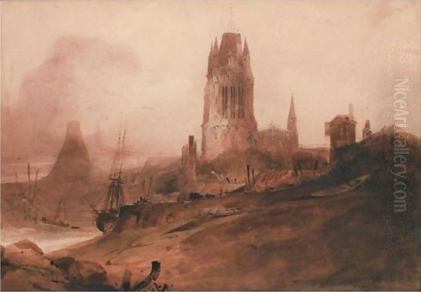 St. Mary Redcliffe, Bristol Oil Painting by John Sell Cotman