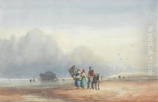 Fort Rouge, Normandy Oil Painting by David Cox