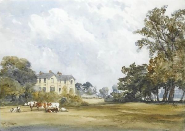 Madeley Manor, Staffordshire Oil Painting by William Callow