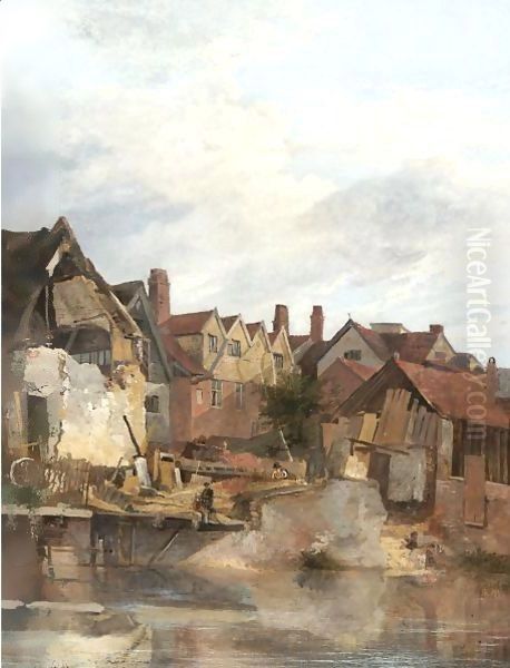 Old Houses By The Wensum by James Stark