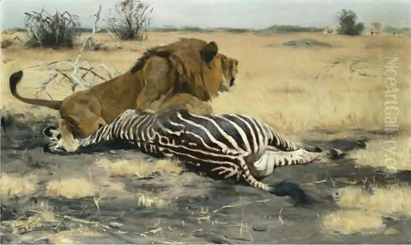 Prey Oil Painting by Wilhelm Kuhnert