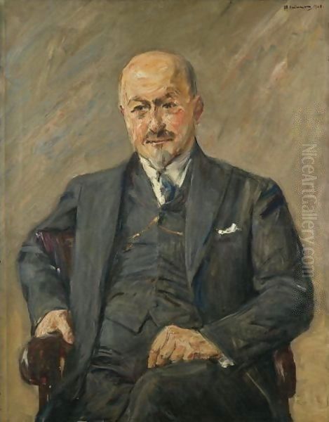 Dr Alfred Guttmann Oil Painting by Max Liebermann