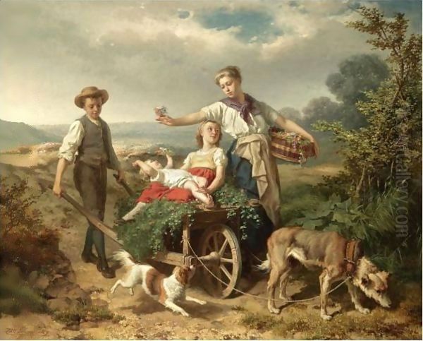 La Promenade Oil Painting by Theodore Gerard