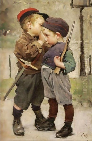 Le Consigne Oil Painting by Henri-Jules-Jean Geoffroy (Geo)