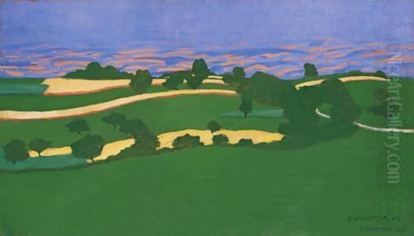 Corn Fields, 1900 Oil Painting by Felix Edouard Vallotton