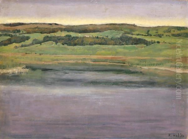 Lake Joux Oil Painting by Ferdinand Hodler