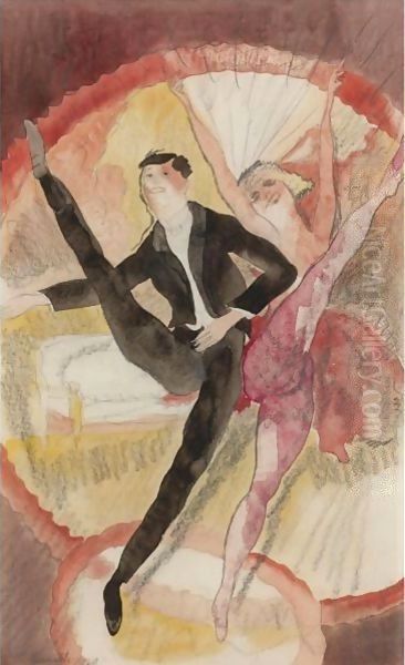 In Vaudeville, Two Dancers Oil Painting by Charles Demuth