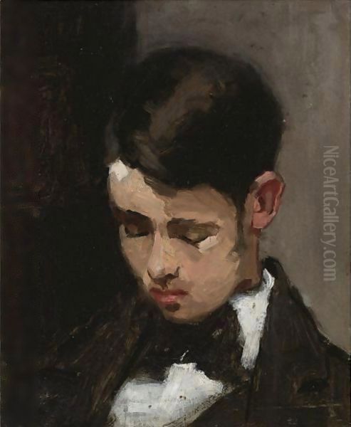 Portrait Of Harry W. Barnitz Oil Painting by Thomas Cowperthwait Eakins