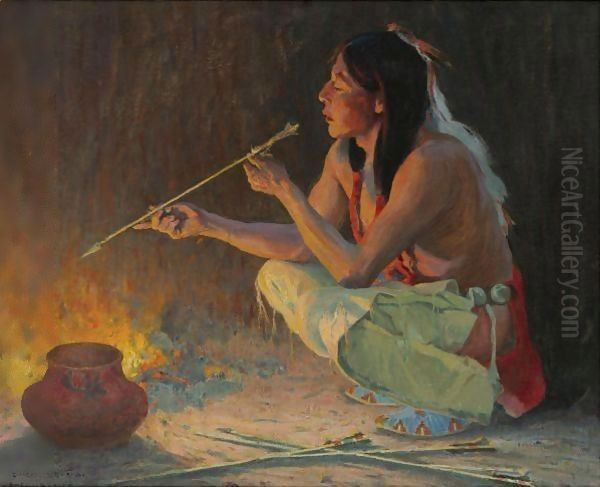 The Arrow Maker Oil Painting by Eanger Irving Couse