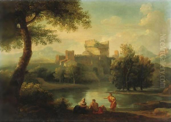 Paesaggio Con La Tomba Di Cecilia Metella Oil Painting by Jan Frans Van Bloemen (Orizzonte)