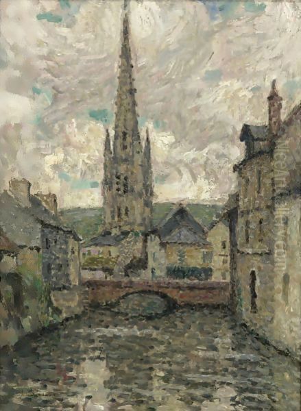 L'Eglise, Harfleur Oil Painting by Henri Eugene Augustin Le Sidaner