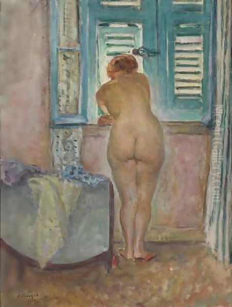 Nu De Dos Devant La Fenetre Oil Painting by Henri Lebasque