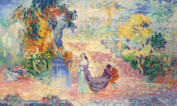 La Dame Au Parc Oil Painting by Henri Edmond Cross