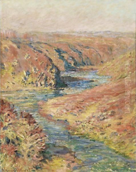 LA VALLEE DE LA CREUSE A FRESSELINES Oil Painting by Claude Oscar Monet