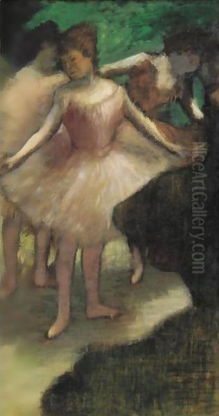 Trois Danseuses En Rose Oil Painting by Edgar Degas