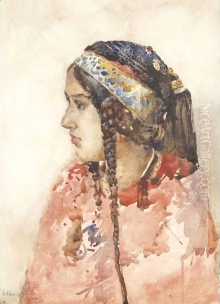 The Babylonian Girl Oil Painting by Arthur Melville