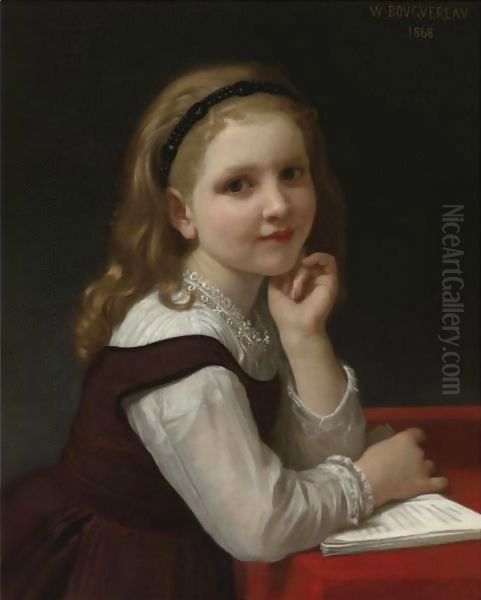 Distraction Oil Painting by William-Adolphe Bouguereau