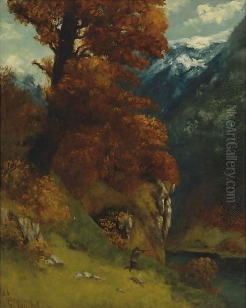 Le Chasseur Oil Painting by Gustave Courbet