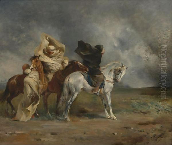 Le Simoun Oil Painting by Eugene Fromentin