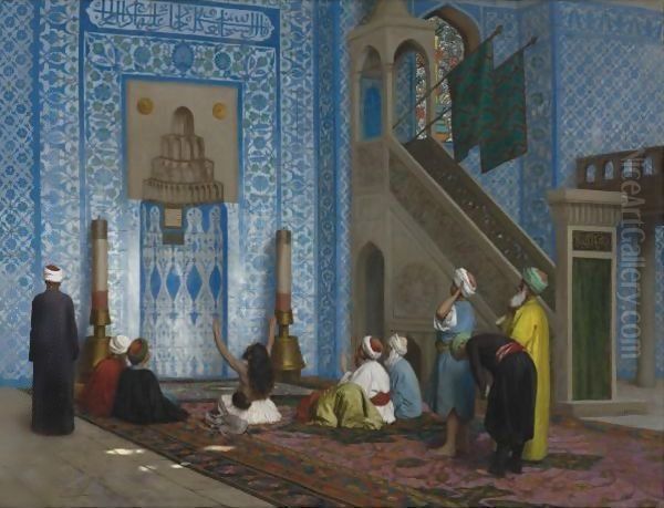 Rustem Pasha Mosque, Istanbul Oil Painting by Jean-Leon Gerome