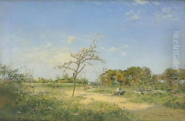 Spring, 1888 Oil Painting by Ivan Pavlovich Pokhitonov