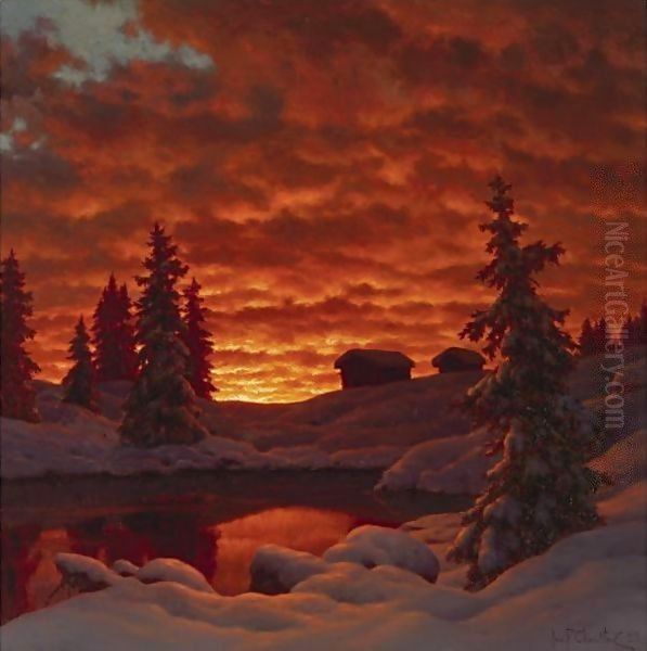 Sunset, 1923 Oil Painting by Ivan Fedorovich Choultse