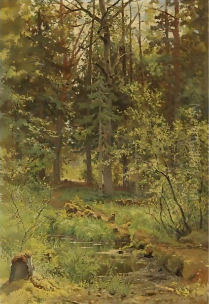 Forest Landscape, 1889 Oil Painting by Ivan Shishkin