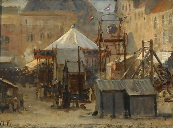 At The Fair Oil Painting by Otto Eerelman