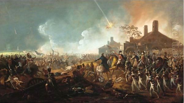 The Duke Of Wellington At La Haye Sainte, The Battle Of Waterloo Oil Painting by William II Sadler