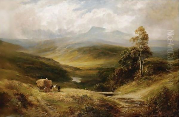 The Lledr Valley, North Wales Oil Painting by George Turner