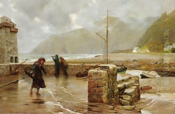 Lynmouth Oil Painting by George Swinstead