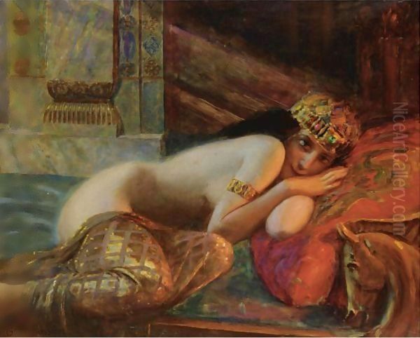 Oriental Beauty Oil Painting by Gaston Bussiere