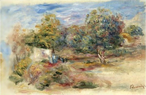 Esquisse Du Paysage, Maison Oil Painting by Pierre Auguste Renoir