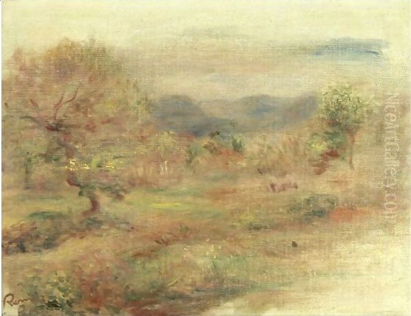 Paysage En Roux Oil Painting by Pierre Auguste Renoir