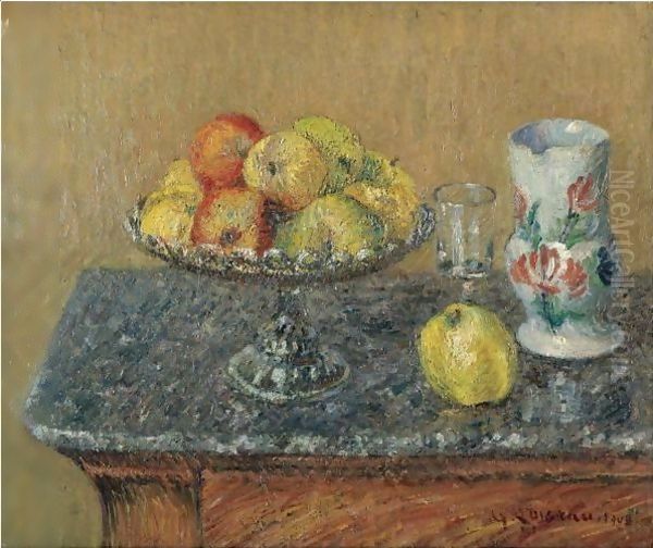 Compotier De Pommes Et Pichet Oil Painting by Gustave Loiseau