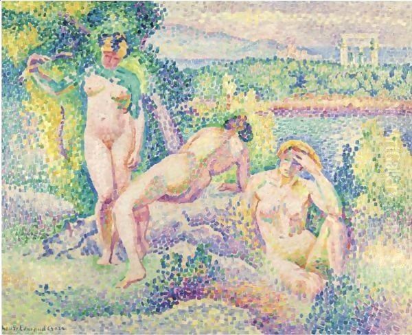 Nymphes Oil Painting by Henri Edmond Cross