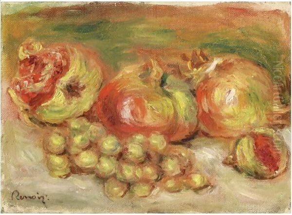 Grenades Et Raisins Oil Painting by Pierre Auguste Renoir