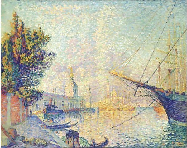 La Dogana (Venise) Oil Painting by Paul Signac