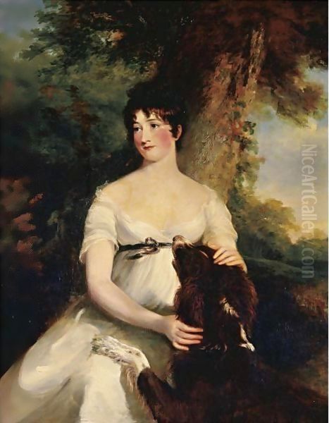 Portrait Of Louisa, Lady Bagot Oil Painting by William Owen