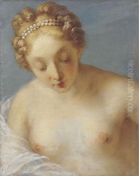 The Bather Oil Painting by Francois Lemoine (see Lemoyne)